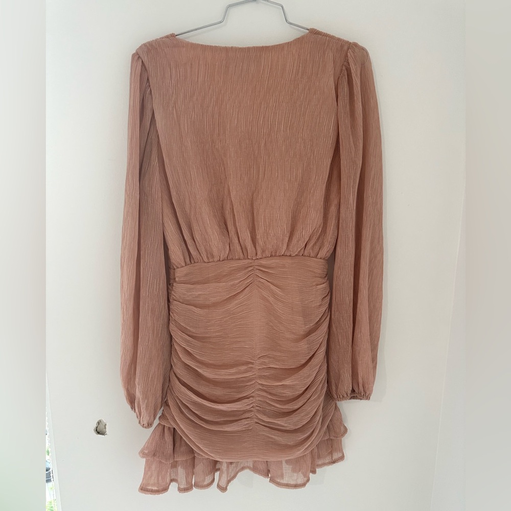 Pink Ruffle Mini Dress Size M - Picture 5 of 6
